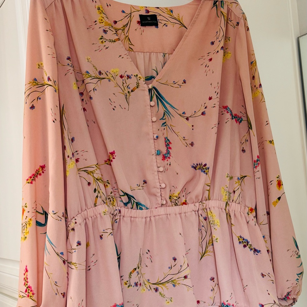 Worthington Pink Floral Blouse
